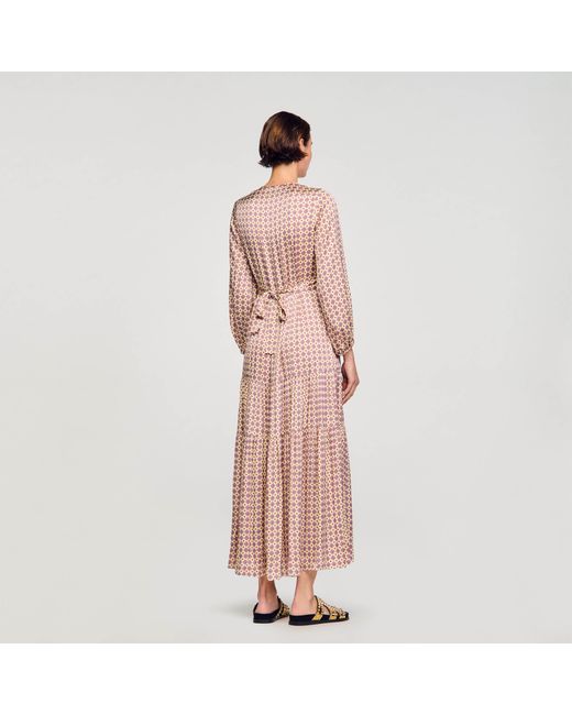 Sandro Pink Patterned Maxi Dress