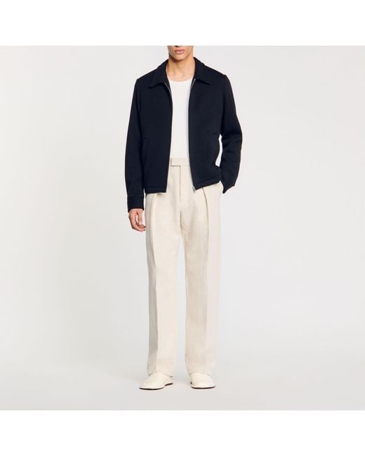 Sandro Blue Knitted Jacket for men