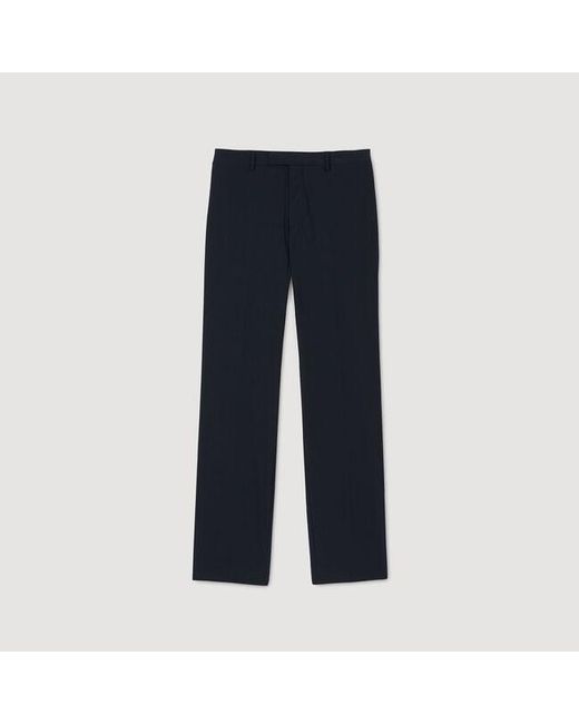 Sandro Blue Wool Suit Trousers for men
