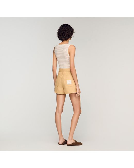 Sandro Natural Denim Shorts