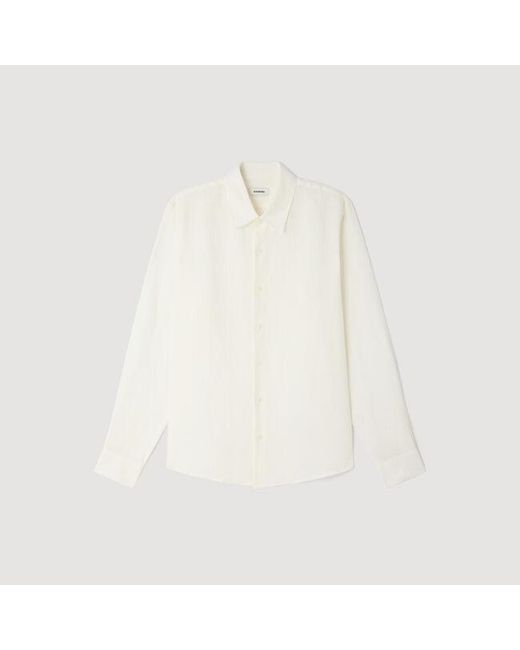 Sandro Natural Linen Shirt for men