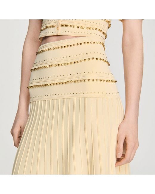 Sandro Natural Maxi Tassel Skirt
