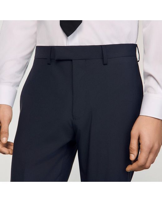 Sandro Blue Wool Suit Trousers for men