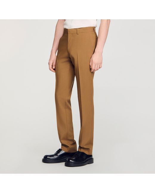 Sandro Natural Wool Suit Trousers for men