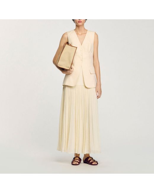 Sandro Natural Sleeveless Vest