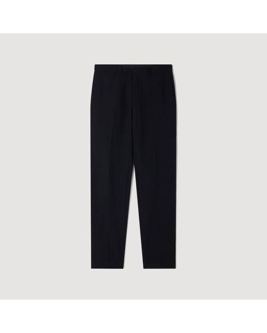 Sandro Blue Wool Suit Trousers for men