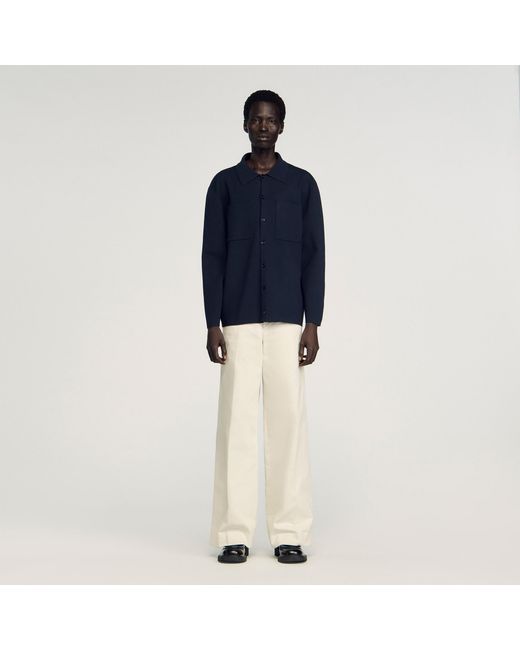 Sandro Blue Knit Jacket for men