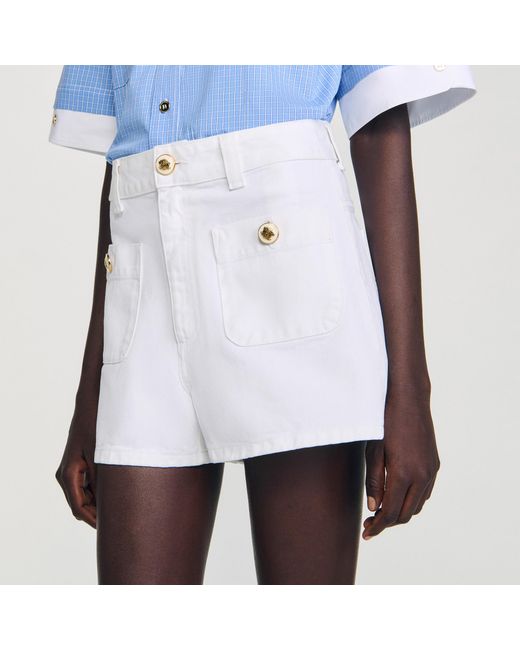 Sandro Blue Denim Shorts