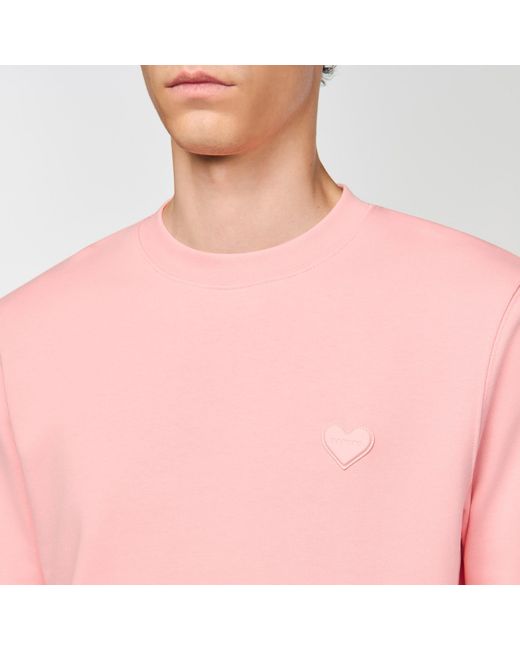 Sandro Pink Heart Patch Sweatshirt for men