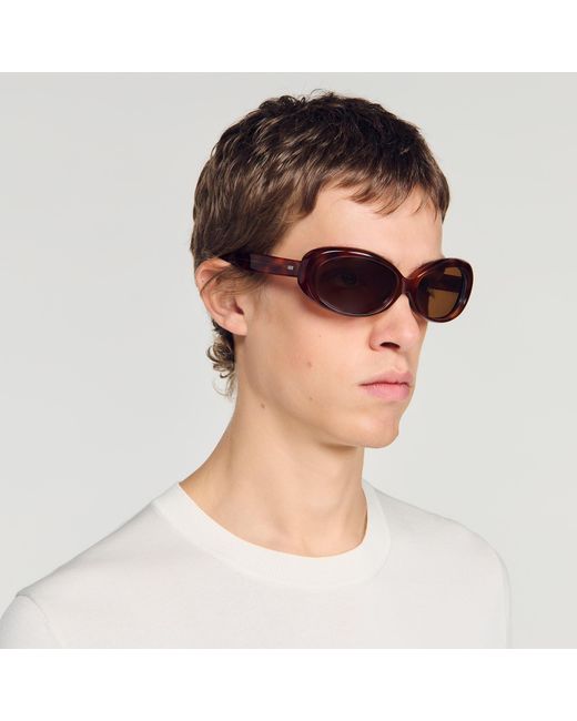 Sandro Brown Oversized Sunglasses for men