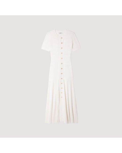 Sandro Natural Knit Maxi Dress