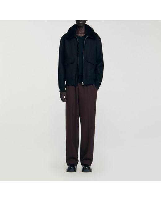 Sandro Blue Zip-Up Jacket for men