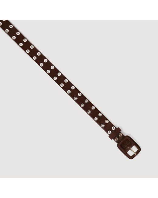 Sandro Brown Eyelet Belt