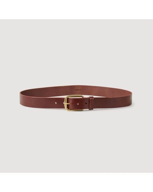 Sandro Brown Leather Belt for men