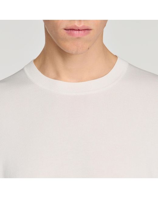 Sandro Blue Knitted T-Shirt for men
