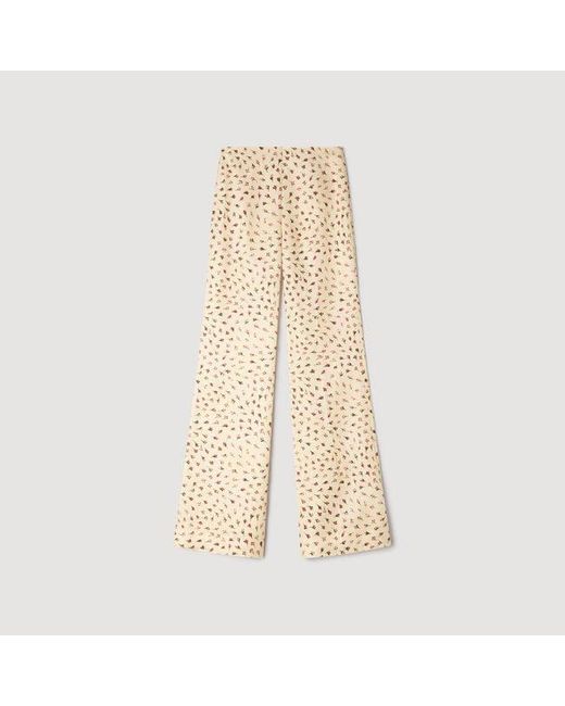 Sandro Natural Floral Trousers
