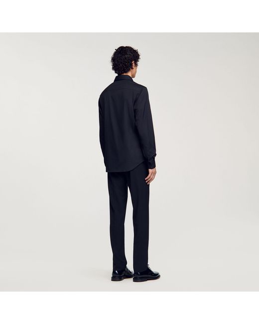 Sandro Blue Plain Shirt for men
