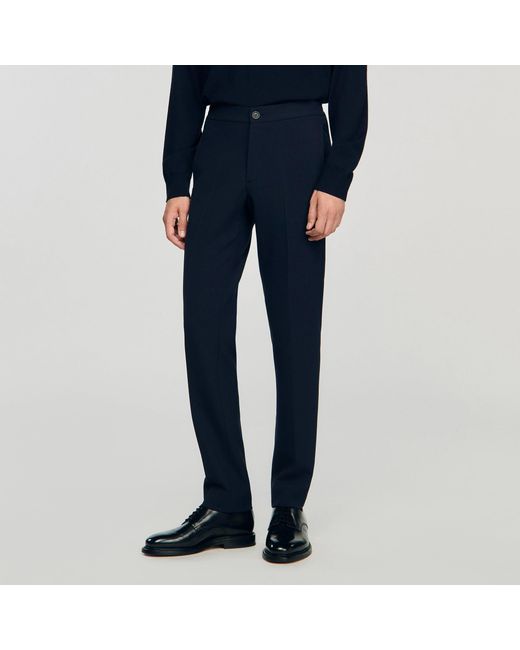 Sandro Blue Jersey Trousers for men