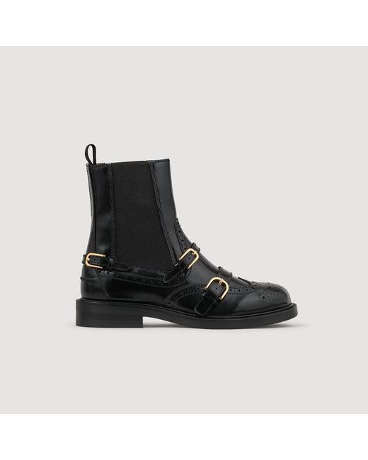 Sandro Black Chelsea Boots