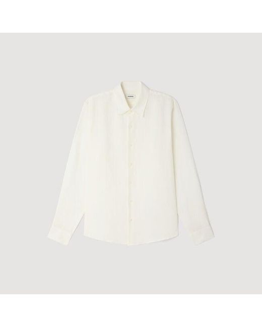 Sandro Natural Linen Shirt for men