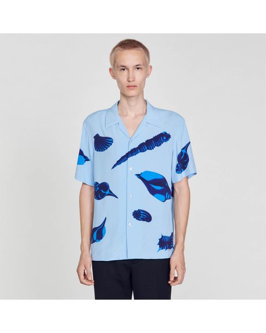 Chemise imprimé coquillages Sandro pour homme en coloris Blue