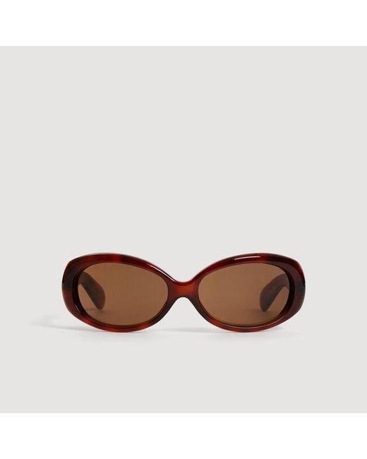Sandro Brown Oversized Sunglasses for men