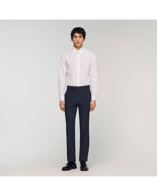 Sandro White Cotton Shirt for men