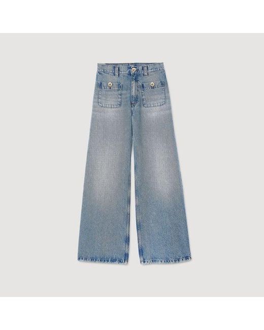 Sandro Blue Faded Jeans