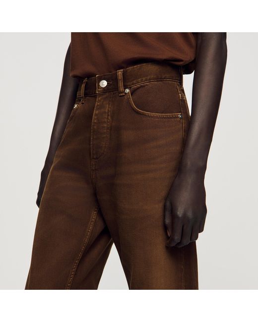 Sandro Brown Regular Washed-Effect Jeans for men