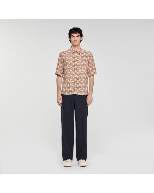 Chemise fluide imprimé corde Sandro pour homme en coloris Brown