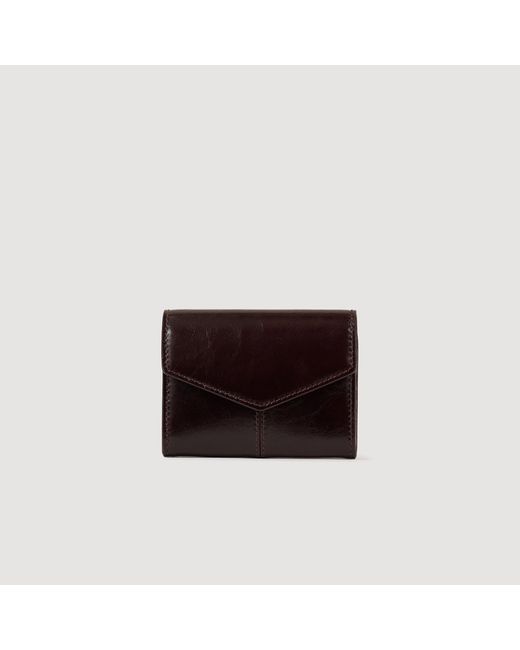 Sandro Black Glazed Leather Wallet