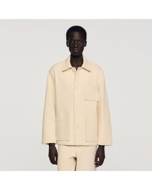 Sandro Natural Cotton Worker Jacket for men