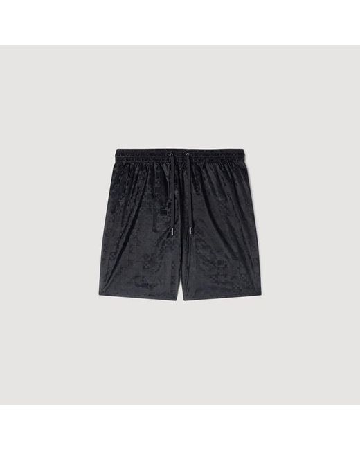 Sandro Blue Square Cross Swim Shorts for men