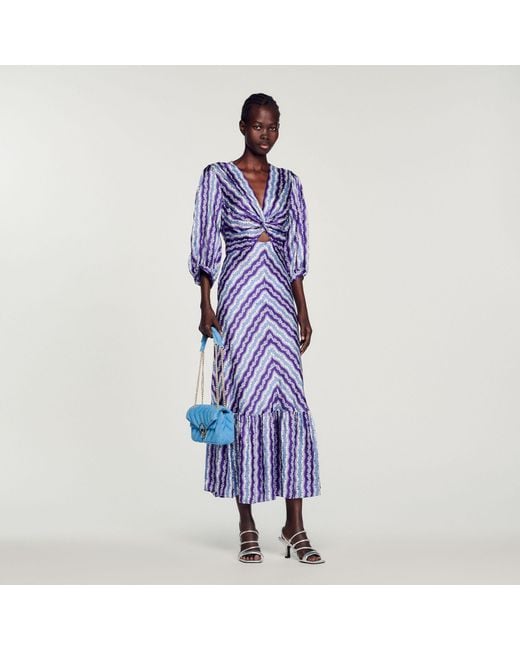 Sandro robe bleu new arrivals