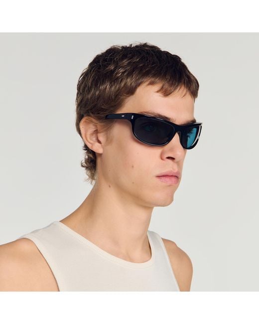 Sandro Blue Shield Sunglasses for men