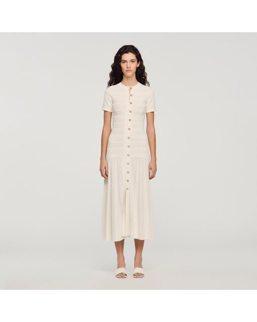 Sandro Natural Knit Maxi Dress
