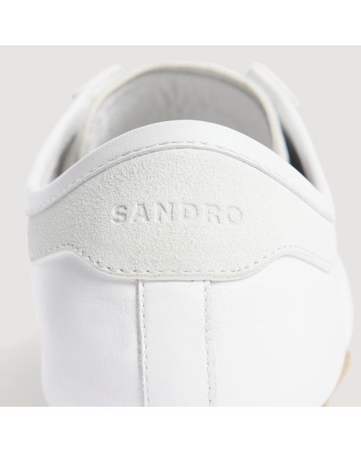 Sandro White Leather Running Trainers for men