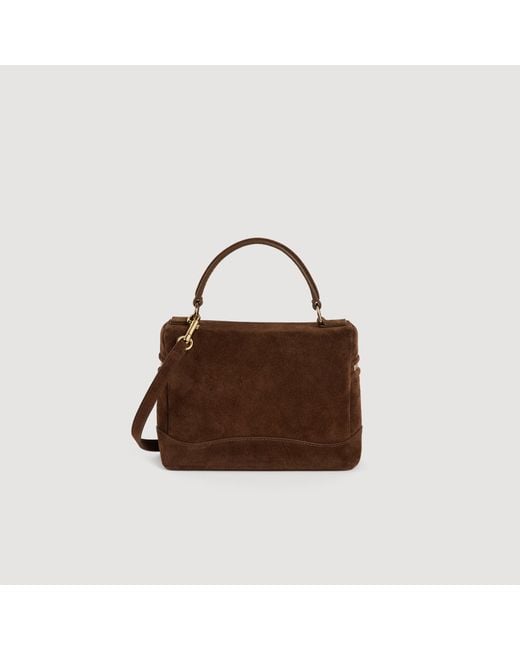 Sandro Brown Tangolino Suede Bag