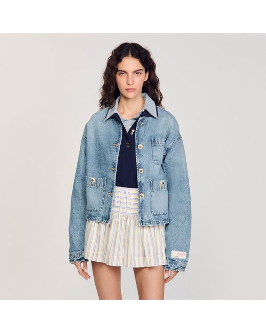 Sandro Blue Denim Jacket