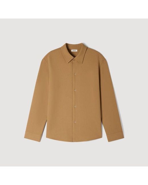 Sandro Metallic Long-Sleeved Jersey Shirt for men