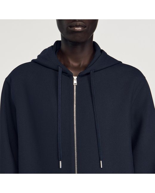 Sandro Blue Hooded Shirt for men