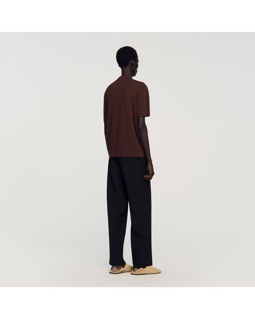 Sandro Red Openwork Shirt for men