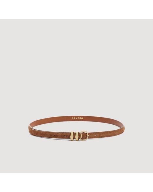 Sandro Brown Suede Leather Belt