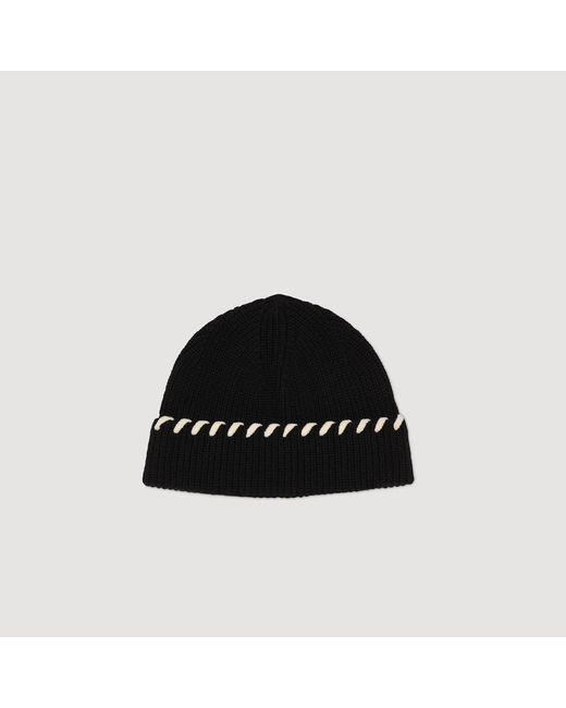 Sandro Black Knit Hat