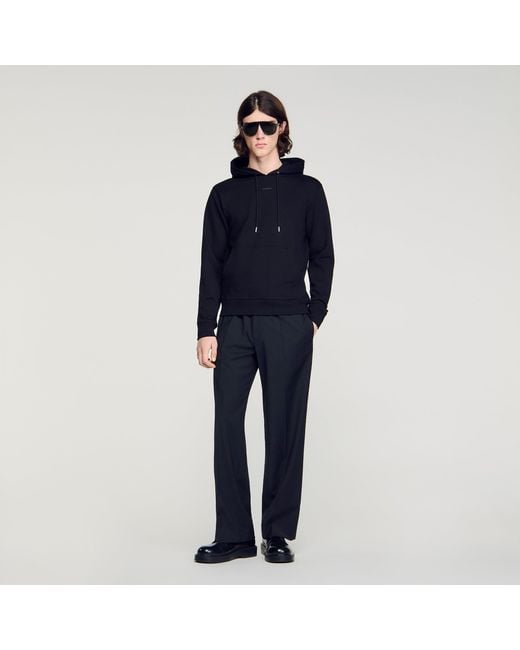 Sandro Blue Logo Sweatshirt for men