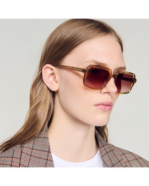 Sandro Pink Thin-Armed Sunglasses