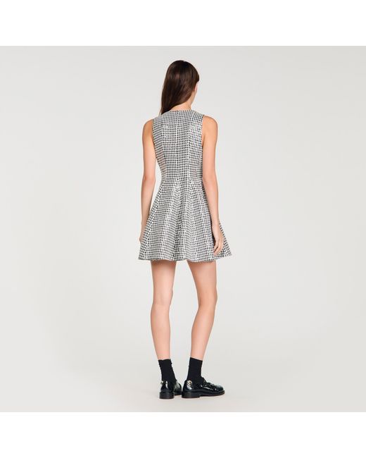 Sandro Multicolor Tweed And Sequin Short Dress