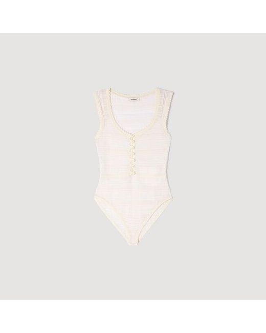 Sandro Natural Knit Bodysuit