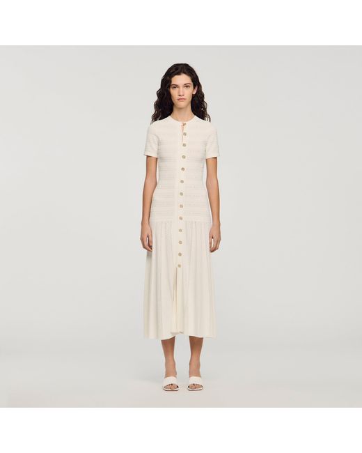Sandro Natural Knit Maxi Dress