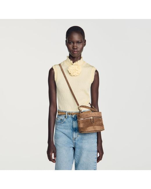 Sandro Brown Tangolino Suede Bag